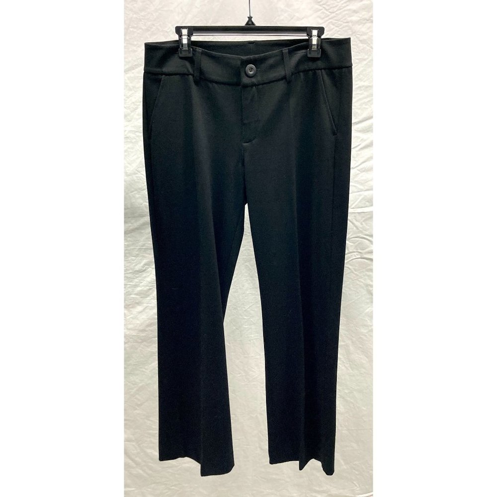 CAbi #3202R Black Top Notch Trouser Ponte Knit Dress Pants 12